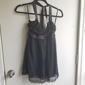 Delia's black babydoll halter blouse or minidress